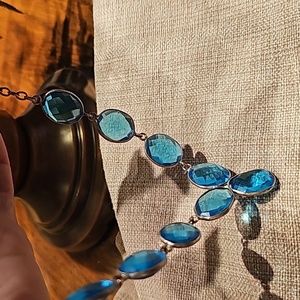 Blue Oval Necklace